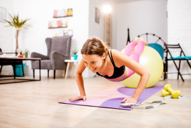 palla fitness per lo stretching